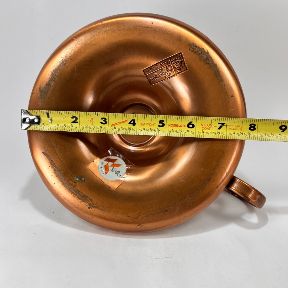 Vtg Gregorian Copper Drip Tray Table Chamber Candlestick Candle Holder Handle - Picture 14 of 15